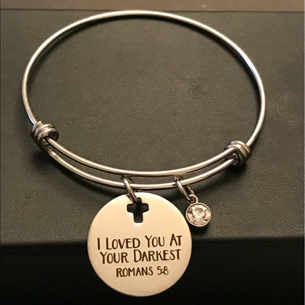 Believer Charm Bangle Bracelet